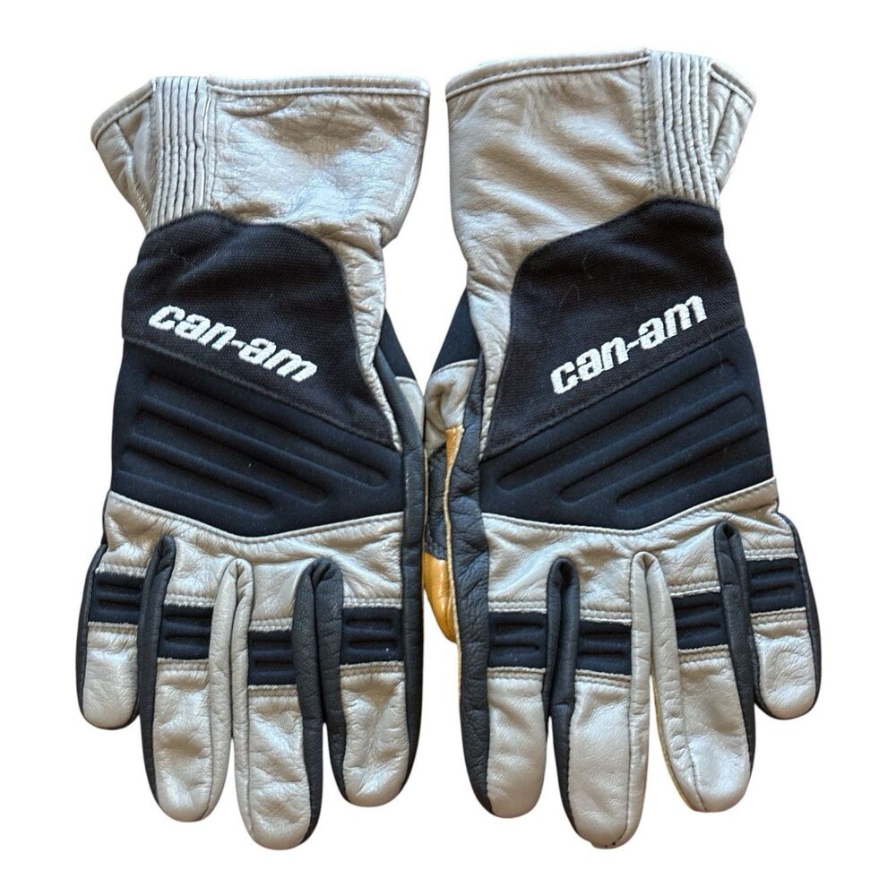 Can-Am Adventure Gloves XL Leather Motorcycle ATV Riding Gloves